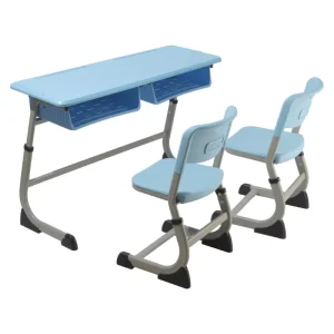 Comfortable Screw Lifting Metal Two-seater School Student Furniture Double Desks and Chairs