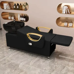 Comfortable Shampoo Chair Modern High-End Design Durable Ceramic Beauty Salon Bed Portable Feature