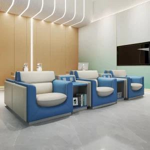 Comfortable Solid Wood Genuine Belt Armrests and Soft padded Hospital Medical Furniture Infusion Chairs and Waiting Chairs