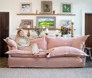 Comfy White Velvet Convertible Love Seat Sofa Bed with Removable Washable Covers for Modern Living Room