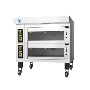 Commercial 2 Decks 4 Trays Tandoor Stove European Smart Croissant Baking Bakery High Quality Standard Bread Electric Deck Oven