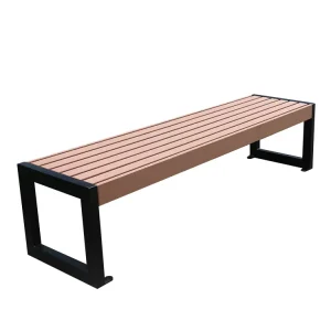 Commercial 2 Seater 3 Seater Park Bench Without Backrest Wooden Long Bench Chair Garden Outdoor Seating for Public Places