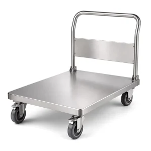 Commercial 304 201 Stainless Steel Mobile Food Cart Portable Stainless Steel Trolley with Wheels for Restaurant Hotel
