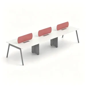 Commercial 4 6 Seater Workstation Desk with Soundproof Fabric Panel Modular Office Workspace Benching System Project Solution