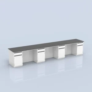 Commercial All Steel Contemporary Laboratory Bench Floor Standing Cabinet Hospital School Use 750mm Depth