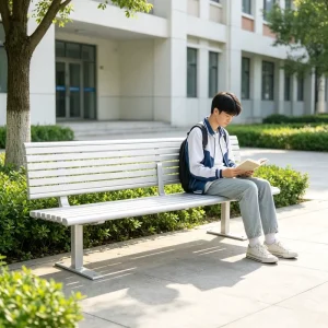 Commercial Aluminum Foldable Bench Outdoor Seating Long Chair Stadium Airport Waiting Public Street Seat