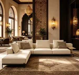 Commercial Custom Corner Sofa High Density Modular Sectional for Hotel Lobby & Office Reception 17Y Experience