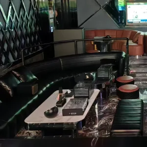 Commercial Custom Hotel Bedroom Modern European Rectangle Fabric Sofa Seat Combination for Nightclub Pub Bar Lounge