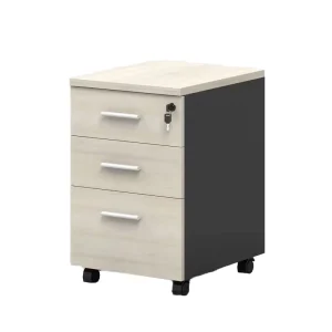 Commercial Eco-Friendly Movable Adjustable Three-Drawers Metal Solid Wood Modern Low Office Storage Filing Cabinet With Key Lock