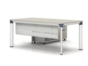 Commercial Ergonomic Manager Office Desk Wear Resistant Anti corrosion Large Executive Workstation Metal Meeting Boss Work Table