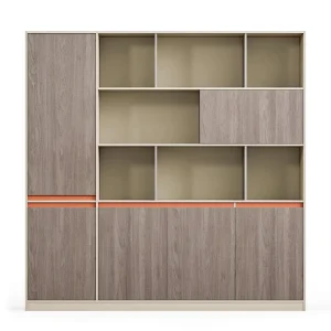 Commercial Executive Luxury Modern Bookcase Shelves New Design Wood Bookshelf File Cabinet Office Cabinet