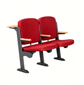 Commercial Furniture Chair Concert Hall Chair with Lecture Folding Auditorium Chair for Church Auditorium Fabric Red Chairs