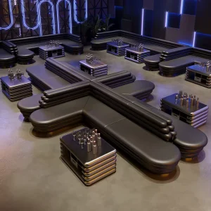 Commercial Furniture Custom KTV Color Sofa Pub Nightclub Club Sofa Seat Combination Cigar Lounge Bar U shaped Booth Seat Set