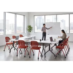 Commercial Furniture Meeting Room Wooden Folding Office Desk Library School Tables Modern Conference Desk Folding Table