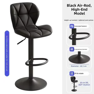 Commercial Furniture Nordic Outdoor Adjustable Rotating Bar Stools Modern Home Island Chairs with Metal Frame for Living Room
