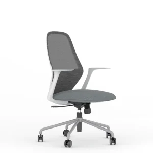 Commercial Furniture Thick Padded Seat and 360° Swivel Chair Ergonomic Design MidBack Mesh Office Chair for All Day Work
