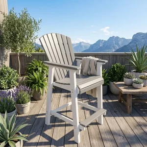 Commercial Grade HDPE Modern Adirondack Chair Eco Friendly Dining Park Waterproof Heavy Duty Outdoor Seating for Hotel Resort