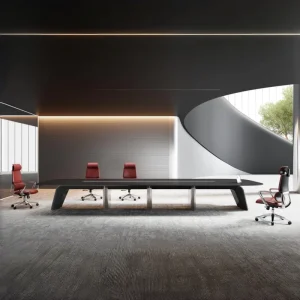 Commercial Grade Modern Solid Wood Executive Conference Table Luxury Design Eco-Friendly Durable Large Office Meeting Room Table