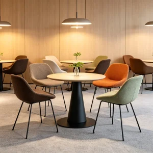 Commercial High Bar Stools for Hotel Cafe Restaurant Bar Reception Table Chair Set for Sales Office & 4S Store