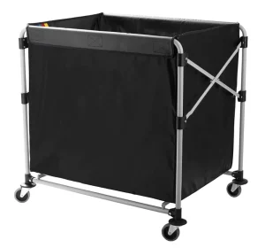 Commercial Hotel Cleaning Rolling Folding Laundry Trolley Cart on Wheels