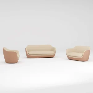 Commercial Hotel Furniture Round Public Area Sofa Lobby Sofa Set Double Seat Sofa for Hotel