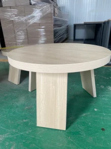 Commercial Hotel Round Coffee Table Minimalist Hotel Furniture Wooden Round Side Table for Hotel Guest Room & Lobby Lounge