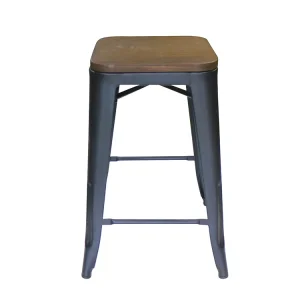 Commercial Industrial Bar Stool Chairs Dining Cafe Restaurant Metal Iron High Back Chair