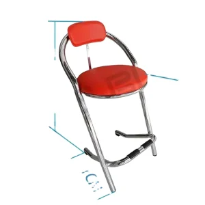 Commercial Industrial Chair Wood Metal Frame High Stool Black America Antique Lab Stool Chair