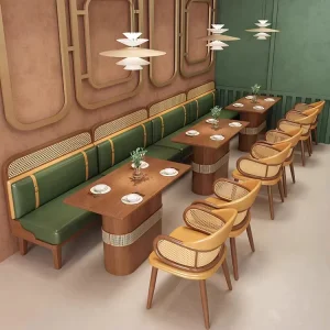 Commercial Industrial Japanese Western Dining Set Southeast Asia Theme Card Seat Sofa Table Chair Combination Mall Hotel