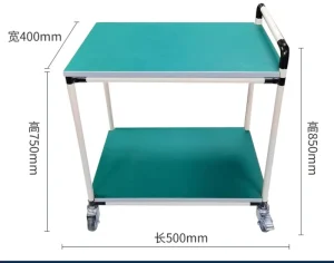 Commercial Industrial Lab Anti Static Trolley Cart with 304 Stainless Steel Wheels for School and Hospital Use