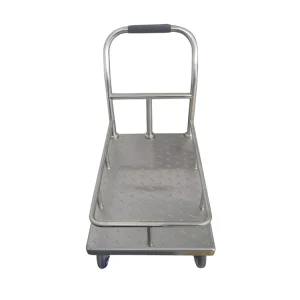 Commercial Kitchen Flat Stainless Steel 0.8mm Thick Foldable Trolley