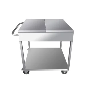 Commercial Kitchen Stainless Steel Heavy Duty Corrosion Resistant Folding Top Seasoning Cart Trolley for Restaurant