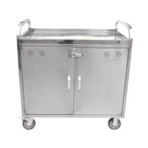 Commercial Kitchen Stainless Steel Heavy Duty Utility Cart for Food Delivery and Hospital Service Trolley