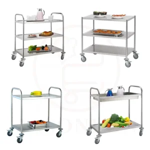 Commercial Kitchen Storage Cart Rail Holder Wheels L M S Dish Collection Dining Service Trolley Hotel Restaurant Use Stainless