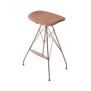 Commercial Leather Dining Chair High Bar Stool Backless Metal Counter Chair Furniture for Bar Cafe