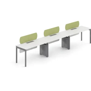 Commercial Linear Office Desk with Acoustic Partition 2 4 6 Person Tabletop Workspace Computer Bench Table Support OEM