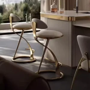 Commercial Luxury Modern Stainless Steel Bar Stool Villa Bar Chair Italian Style Home Bar Stool