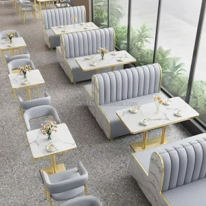 Commercial Metal Chaise Restaurant Furniture Cafe Dining Room Table and Chair Sets Coffee Set