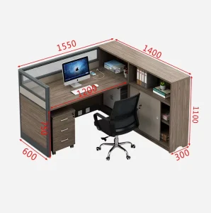 Commercial Modern Cubicle Executive Office Desk 1 Person Workstations Desk with Socket and Shelf