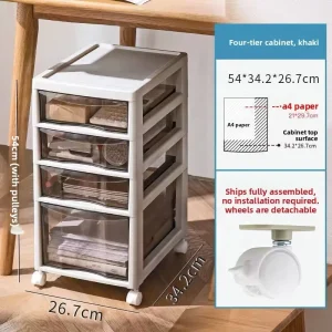 Commercial Modern Design Plastic Office Desk Bottom Stationery File Storage Cabinet Drawer Type Multi layer Storage China Origin