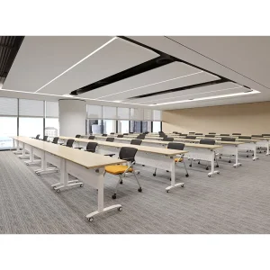 Commercial Modern Foldable Training Group Desk Durable Sliding Movable Seminar Room Study Table For Office School Folding Table