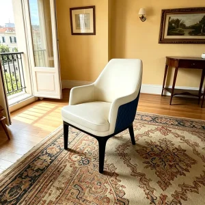 Commercial Modern Luxury Hotel Cafe Dining Room Armchairs Living Room Furniture PU Leather Restaurant Accent Chairs with Armrest