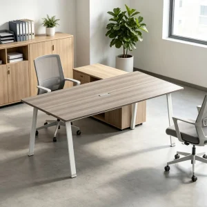 Commercial Modern Minimalist Rectangular Conference Table 6 8 Person Capacity for Office Seminar & Group Meetings