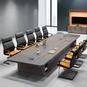 Commercial Modern Wood Extendable Conference Table for Office School Home Office Use