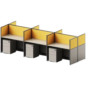 Commercial Modular 6 Person Computer Workstation Partition Desk for Office Use