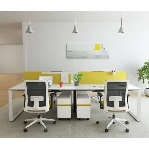 Commercial Office Desk Metal Office Workstation Legs 4 Seat Modern Office Furniture Set