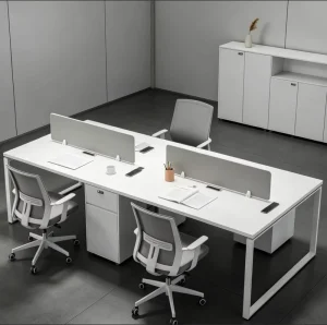 Commercial Office Furniture 4 Person 6 Person Staff Desk Chair Set Melamine Board Simple Modern Design Corrosion Resistant Dirt