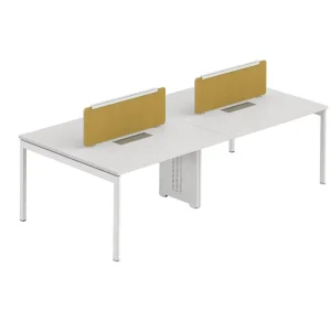 Commercial Office Furniture 4 Person Office Workstation Desk Modular Cubicle Table with Shared Frame and MFC Desktop