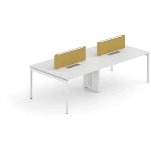 Commercial Office Furniture 4 Person Office Workstation Desk Modular Cubicle Table with Shared Frame and MFC Desktop