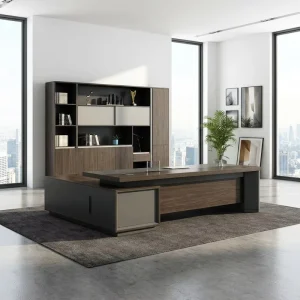 Commercial Office Furniture Executive Desk E1 MDF CEO Boss Table Modern Manager Desk PVC Edge Sealing Luxury Office Desk